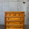 Vintage Tall Pine Six Drawer Chest