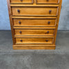 Vintage Tall Pine Six Drawer Chest