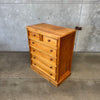 Vintage Tall Pine Six Drawer Chest