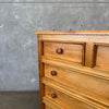 Vintage Tall Pine Six Drawer Chest