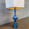 Mid Century Patinaed Lamp With Original Shade