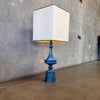 Mid Century Patinaed Lamp With Original Shade