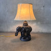 Cast Elephant Lamp With Shade