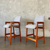 Pair of Mid Century Danish Modern Teak Stools