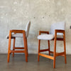 Pair of Mid Century Danish Modern Teak Stools