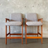 Pair of Mid Century Danish Modern Teak Stools