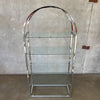 Mid Century Modern Chrome / Glass Etagere