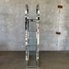 Mid Century Modern Chrome / Glass Etagere