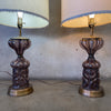 Pair of Mid Century Glass Lamps