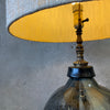 Mid Century Ceramic Lamp with Brass Base