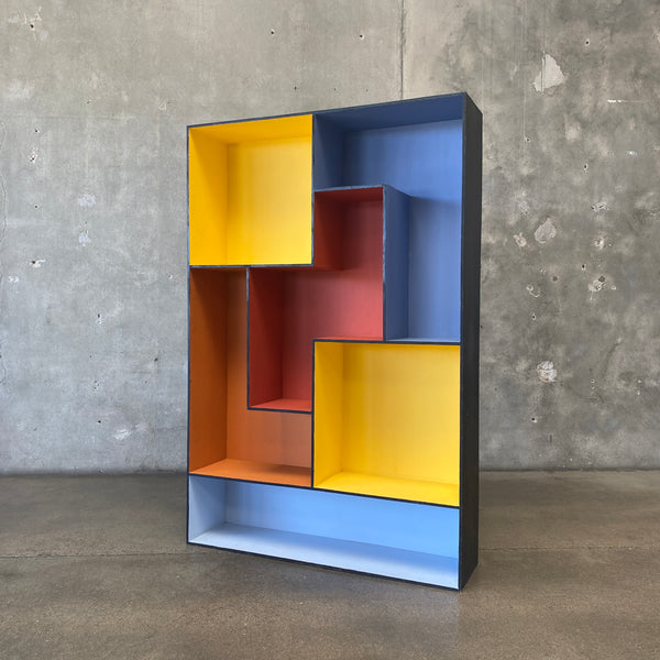 Vintage Bookcase Colorful Cube