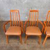 Set of Six Vintage Danish Teak Arm Chairs