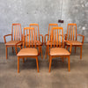 Set of Six Vintage Danish Teak Arm Chairs