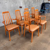 Set of Six Vintage Danish Teak Arm Chairs