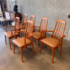 Set of Six Vintage Danish Teak Arm Chairs