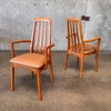 Set of Six Vintage Danish Teak Arm Chairs