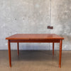 Mid Century Modern Teak Hidden Leaf Dining Table Style Of Svend Age Madsen