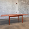 Mid Century Modern Teak Hidden Leaf Dining Table Style Of Svend Age Madsen