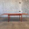 Mid Century Modern Teak Hidden Leaf Dining Table Style Of Svend Age Madsen