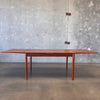 Mid Century Modern Teak Hidden Leaf Dining Table Style Of Svend Age Madsen