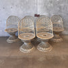 Spun Fiberglass Woodward Style Patio table & Six Chairs