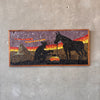 Vintage Cowboy Tile Art Scene