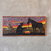 Vintage Cowboy Tile Art Scene