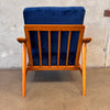 Mid Century Style Blue Velvet Chair