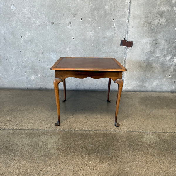 Antique Kittinger Leather Top Table