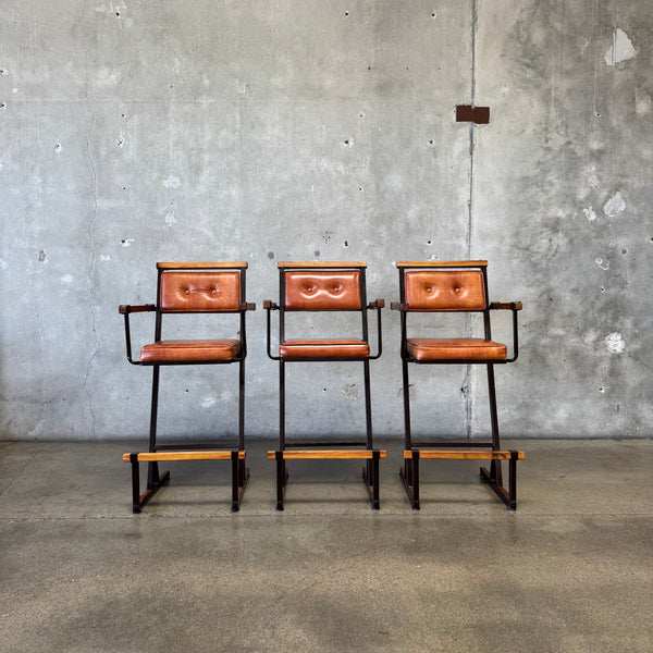 Set of Three Inca Inc. Stools - California 1970s