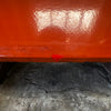 Vintage Mid Century Modern Orange Porcelain Enamel Square Body Fireplace
