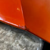 Vintage Mid Century Modern Orange Porcelain Enamel Square Body Fireplace