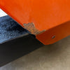 Vintage Mid Century Modern Orange Porcelain Enamel Square Body Fireplace
