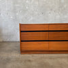 Mid Century Modern 9 Drawer Dresser by Dillingham, in Walnut 1960's