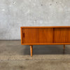 Vintage Teak Low Credenza, Denmark C. 1960