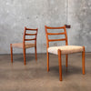 Set of Four Vintage Danish Teak Dining Chairs