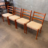 Set of Four Vintage Danish Teak Dining Chairs