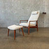 1960's Teak Lounge Chair & Ottoman by Soren Ladefoged for SL Mobler