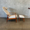 1960's Teak Lounge Chair & Ottoman by Soren Ladefoged for SL Mobler