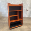 Mid Century Modern Walnut Pyramid Bookcase