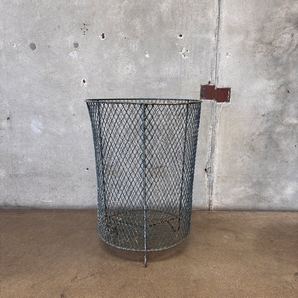 Vintage Industrial Iron Mesh Bin