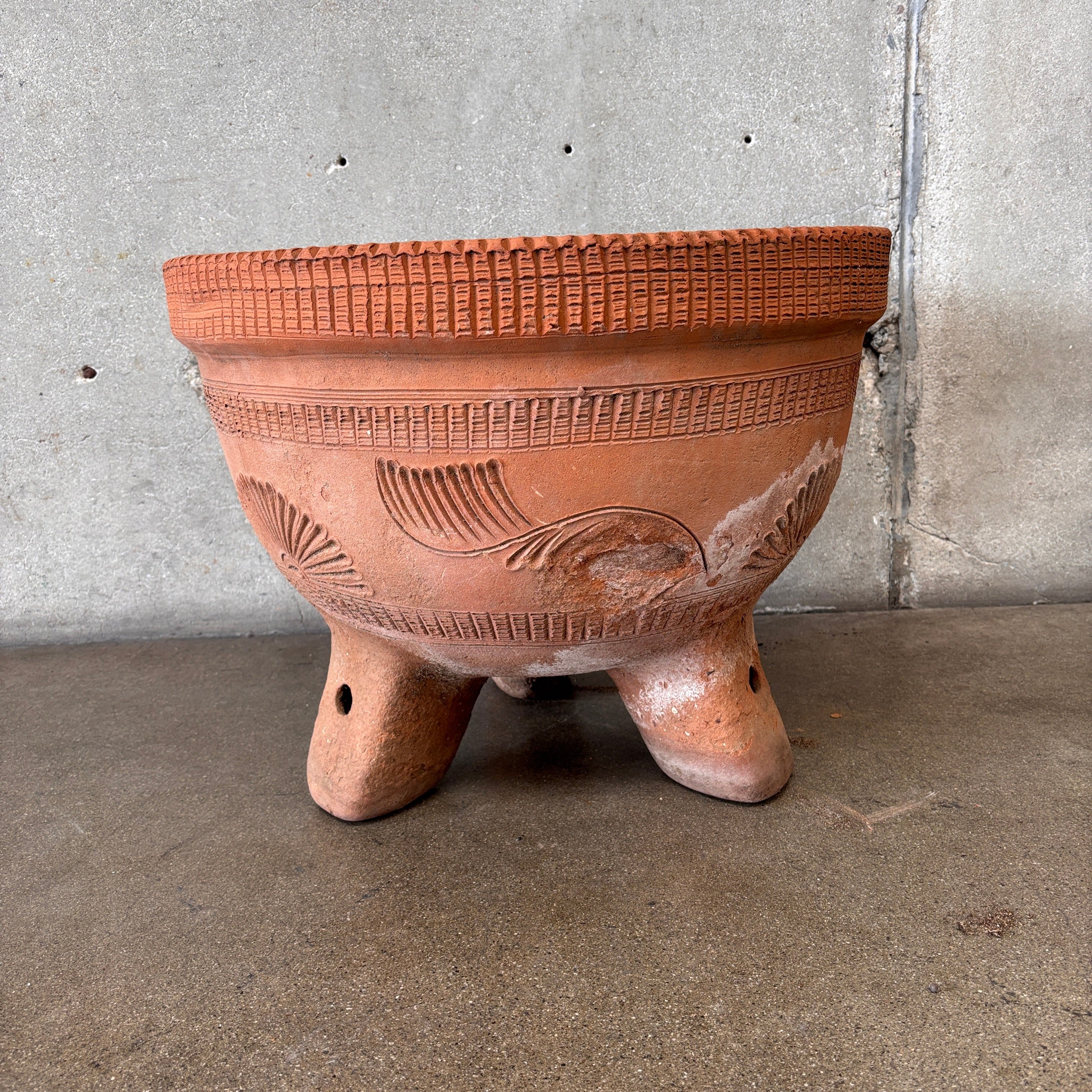 large vintage planter pots Vintage Grande Terra Cotta Spanish Architectural Pottery