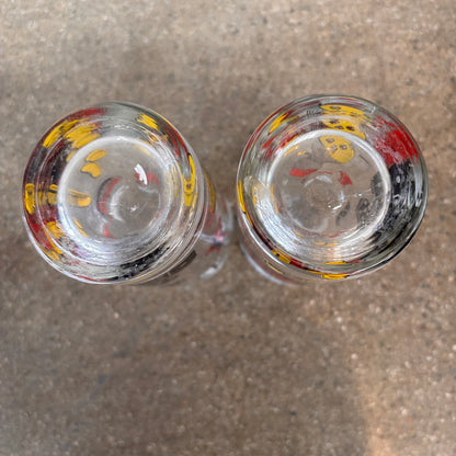 Pair of Vintage Gamblers Cocktail Glasses