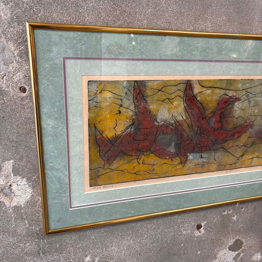 Artist John Murray Barton "Bird Family"