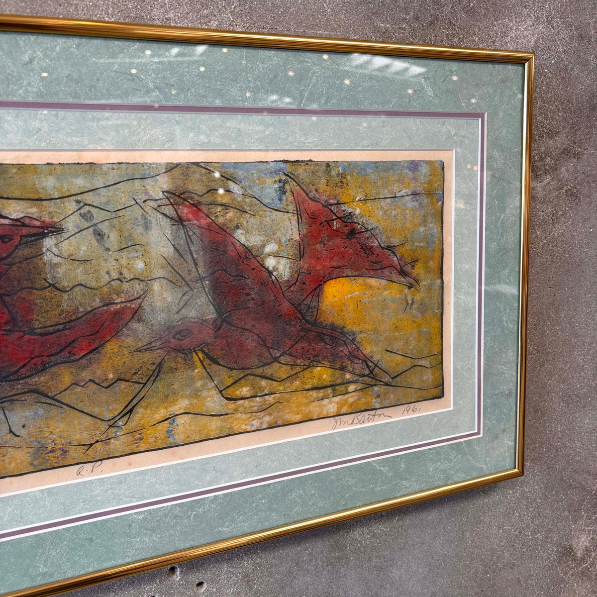 Artist John Murray Barton "Bird Family"
