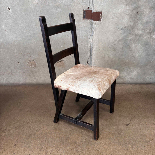 Imperial Monterey Era 1930 Side Chair #2 - Dark Finish Mahogany & Iron Hardware
