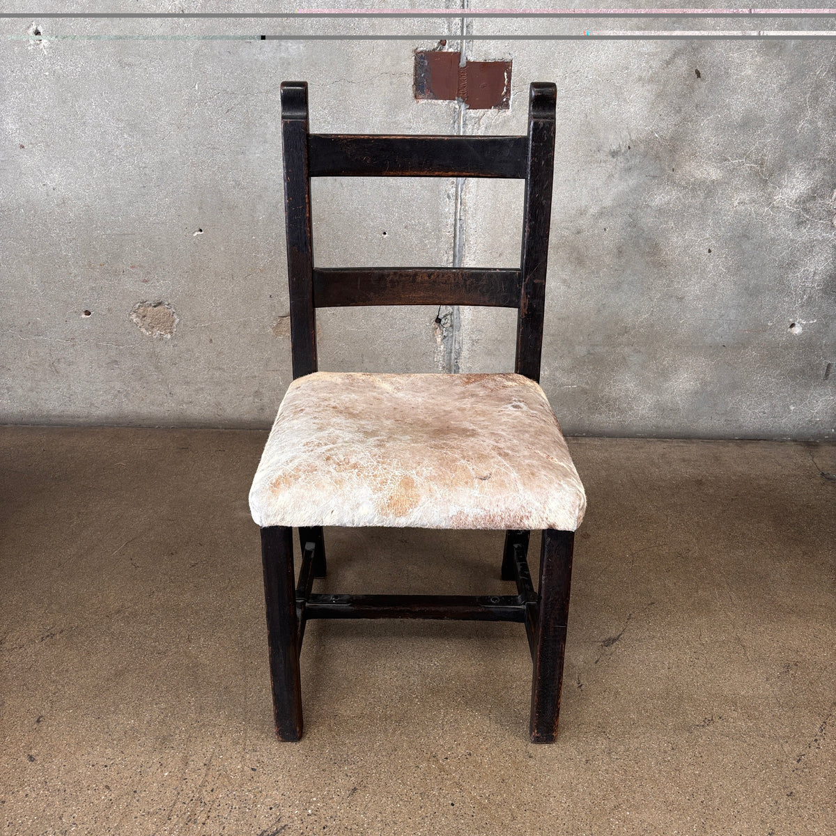 Imperial Monterey Era 1930 Side Chair #2 - Dark Finish Mahogany & Iron Hardware