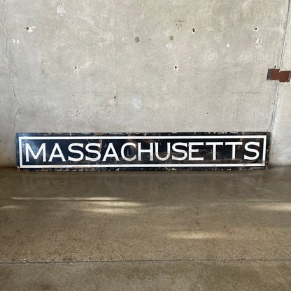 Vintage Massachusetts Porcelain Sign by Balto of New York