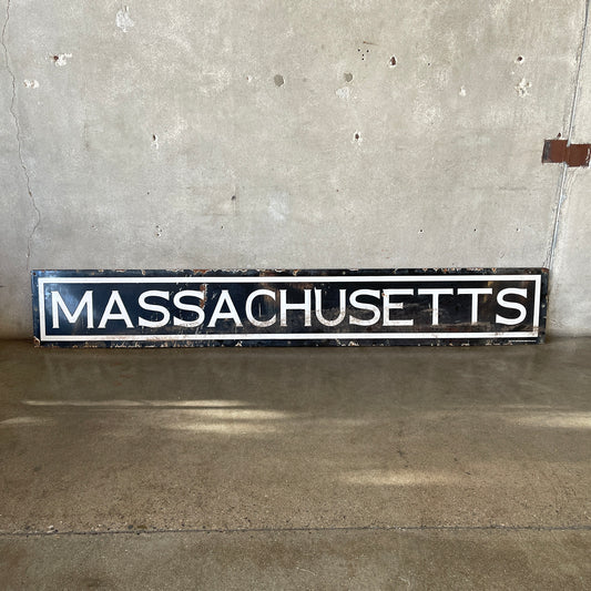 Vintage Massachusetts Porcelain Sign by Balto of New York