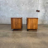 Pair of Mid Century Hand Carved Nightstands